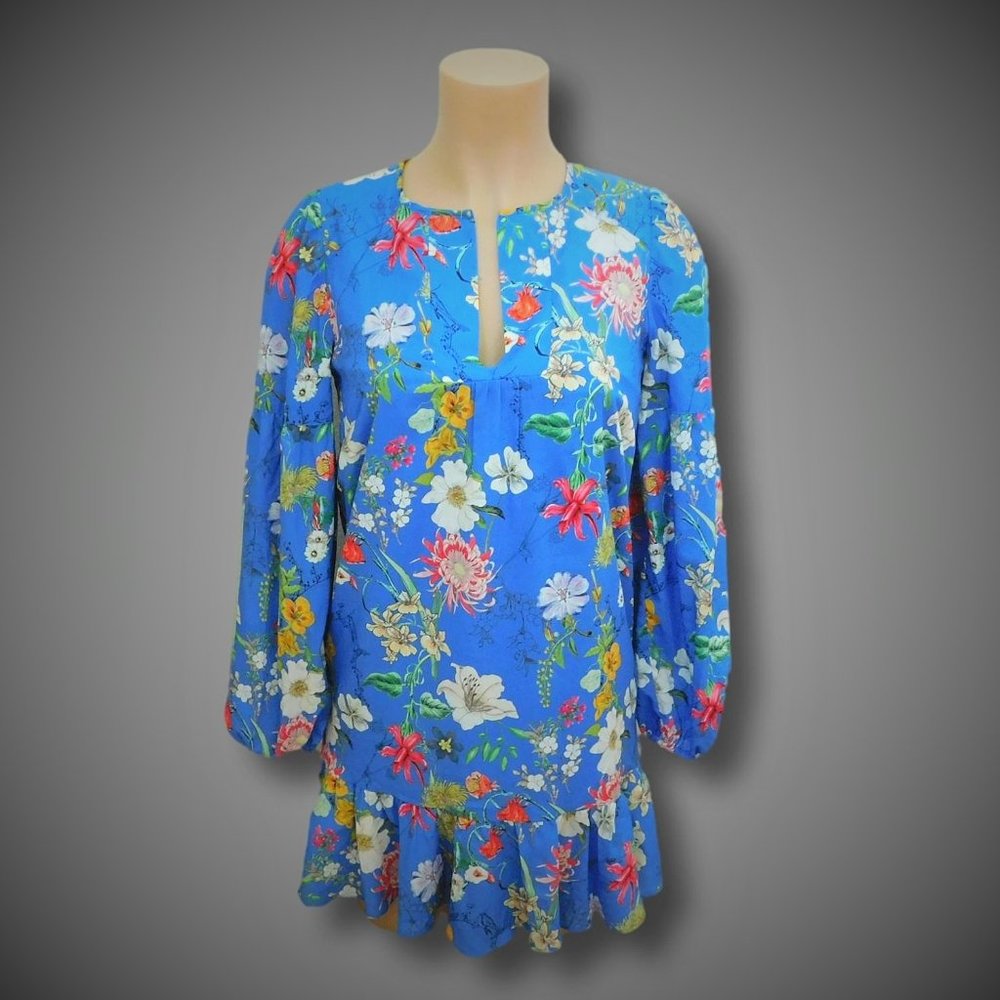 PARKER BLUE SANGRIA FLORAL DRESS NEW SZ. XS